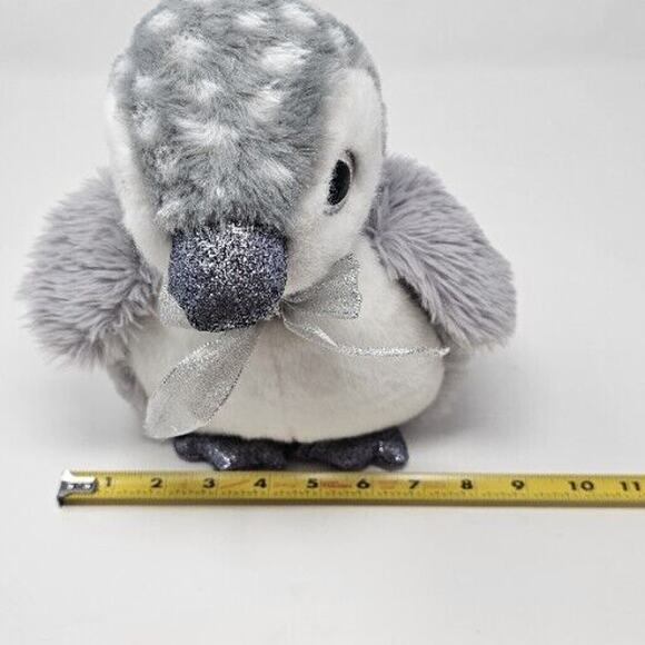 Penguin Holiday Time Glitter Plush Spotted MTY International Stuffed Animal 10" - Picture 10 of 11